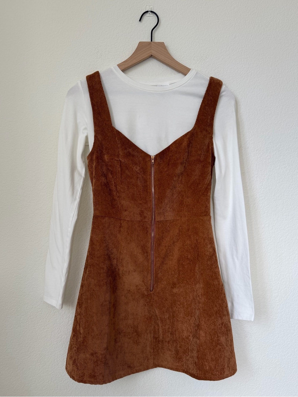 Missguided corduroy dress in rust. Two Piece Set Size 4